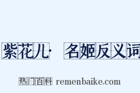 紫花儿·名姬反义词是什么意思的图片